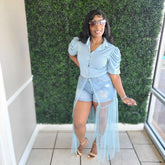 Catwalk Look Blue Top