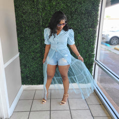 Catwalk Look Blue Top