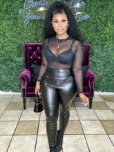 “Jada" Black Sheer Bodysuit Top Small Only