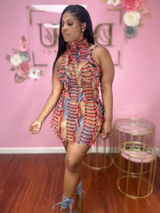 Burn Out 2 Piece Skirt Set