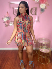 Burn Out 2 Piece Skirt Set