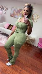 Spoil Yourself 2 Piece Set (Army Green) (Small Only)