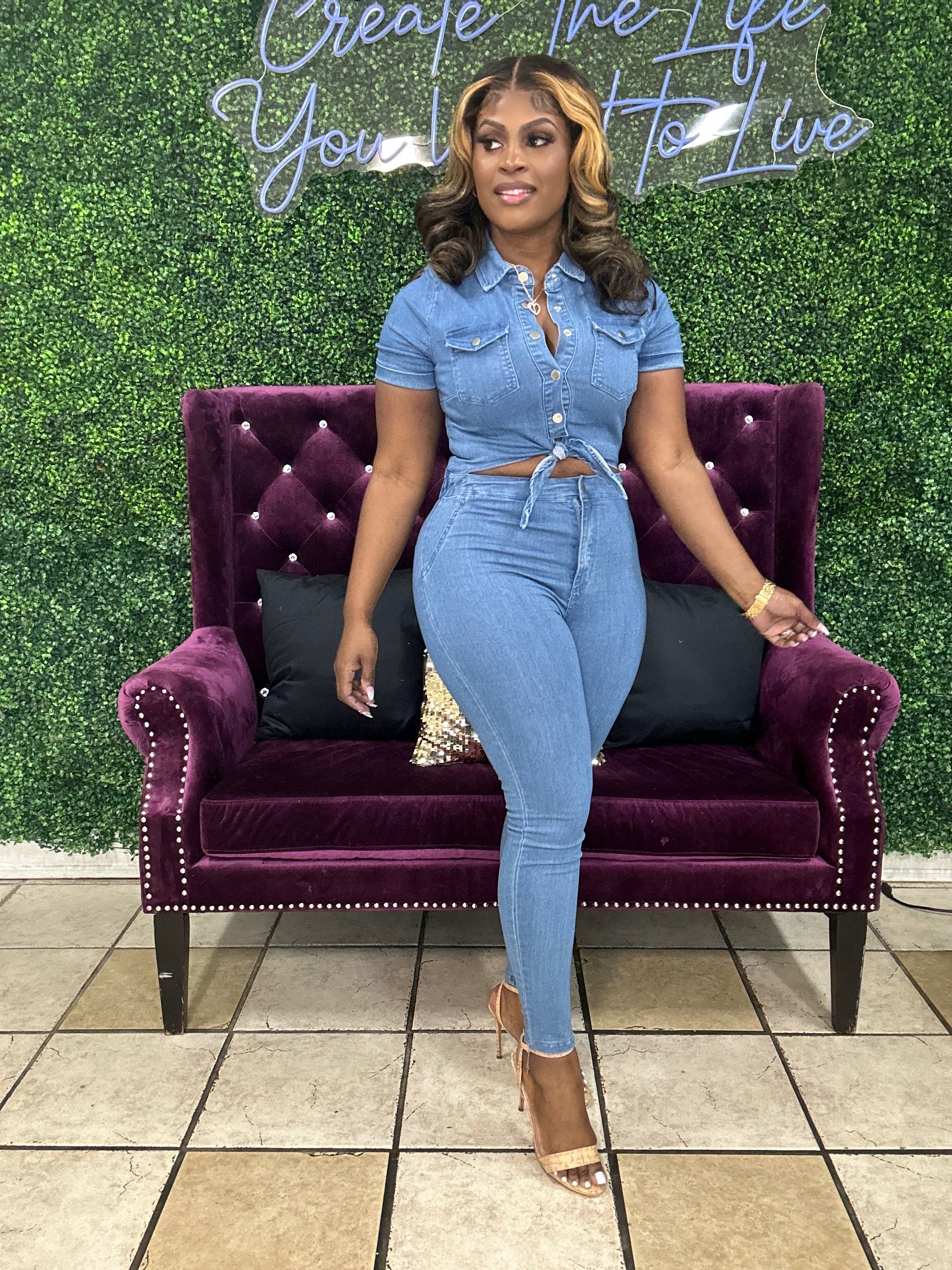 Out the Way Jumpsuit (Denim)