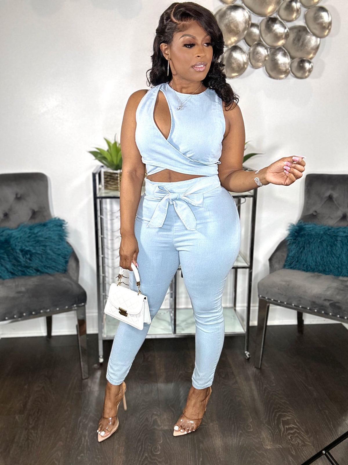 Cut it Out Denim Jumpsuit