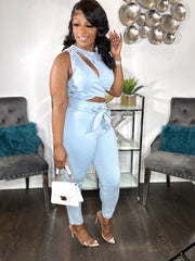 Cut it Out Denim Jumpsuit