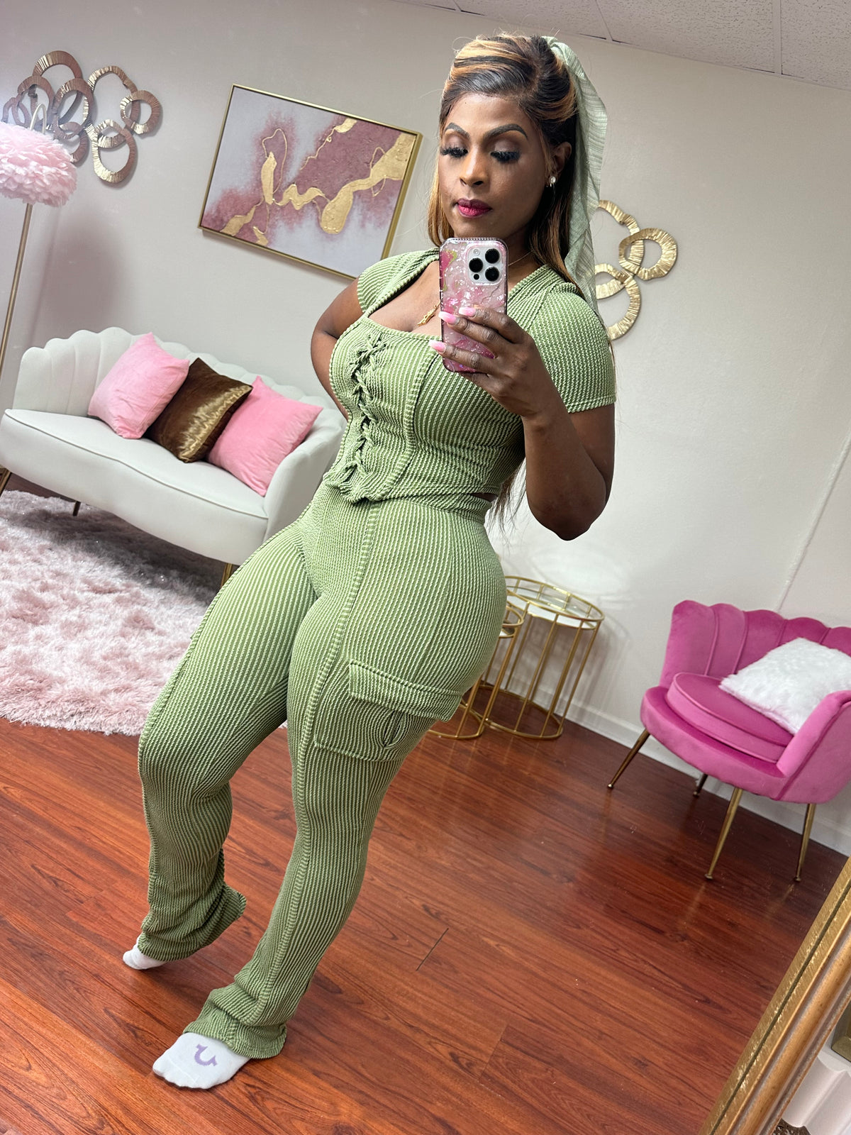 Spoil Yourself Jumpsuit (Army Green)