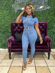 Out the Way Jumpsuit (Denim)