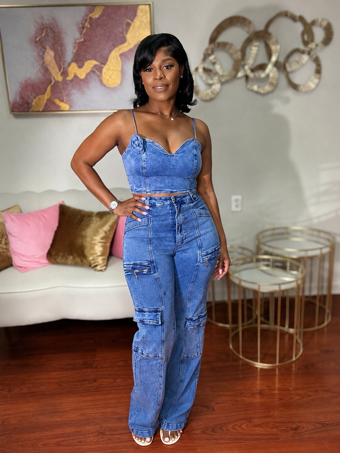 Denim Desire Cargo Set