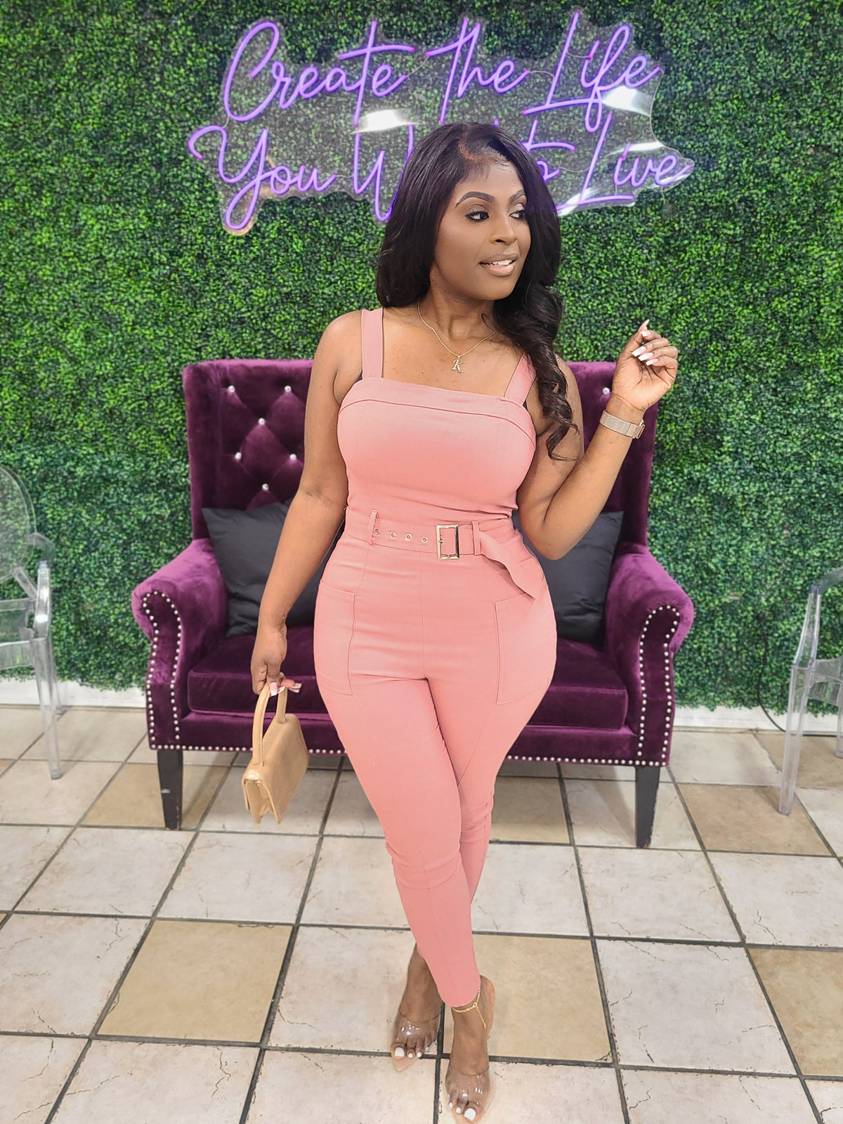 Just What You Need (Mauve Jumpsuit)